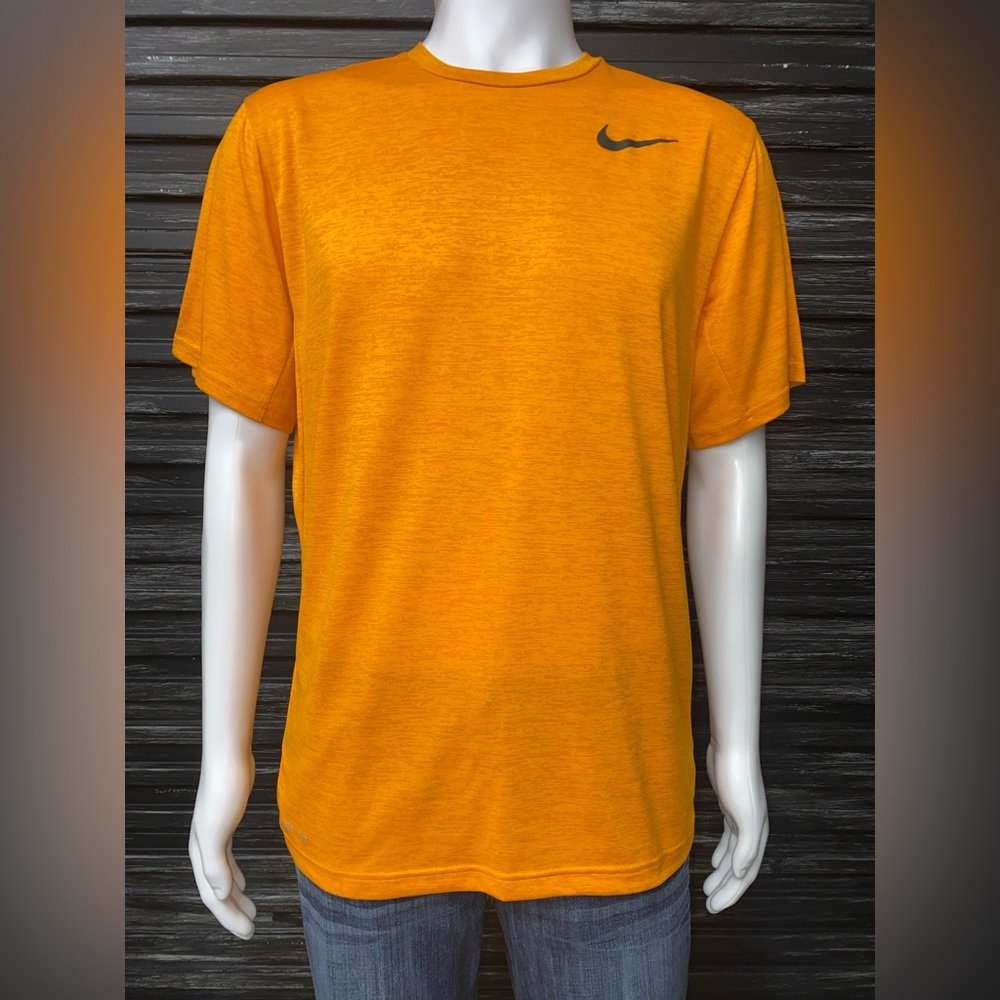Nike Dri-FIT T-Shirt Mens Large Orange Athletic Performance Training Shirt - Picture 3 of 7